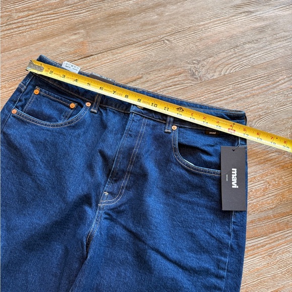 Mavi Victoria High-Rise Wide Leg Solid Deep Recycled Blue Relaxed Jeans 31/32 - Picture 7 of 10